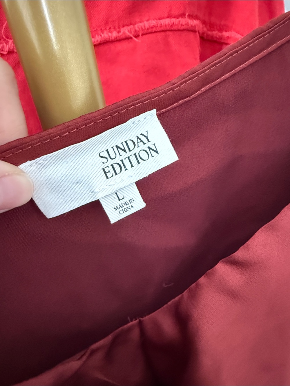 Twist-Front Satin Camisole in Wine - Picture 2 of 4